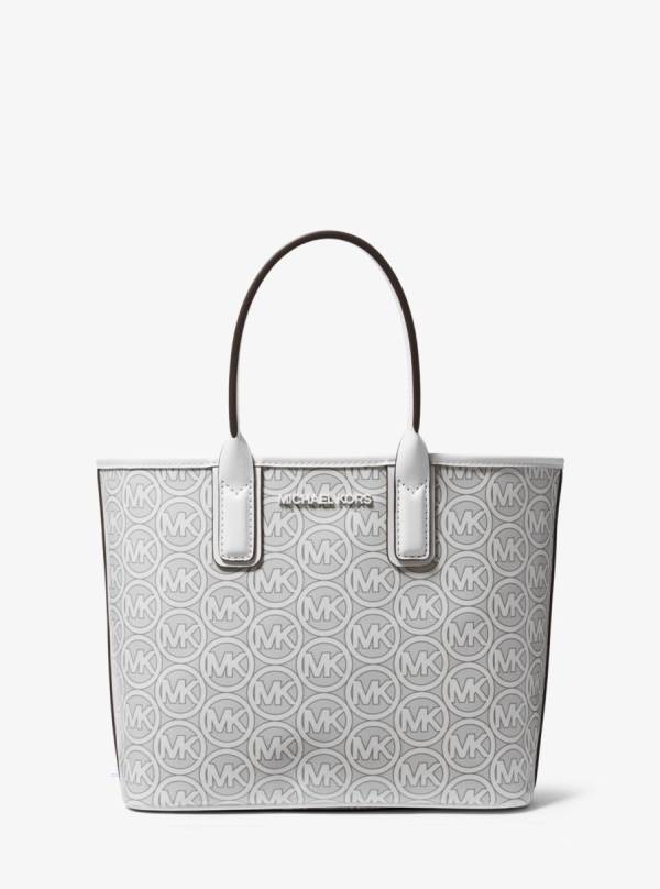 Damske Prenosná Taška Michael Kors Jodie Small Logo Jacquard Biele - Kabelky Michael Kors Sleva | JKQFY-8153